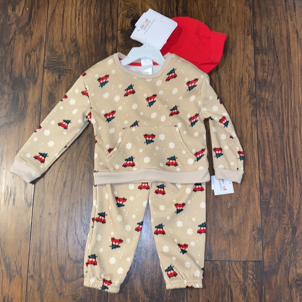 Joyful Moments Fleece Set With Beanie